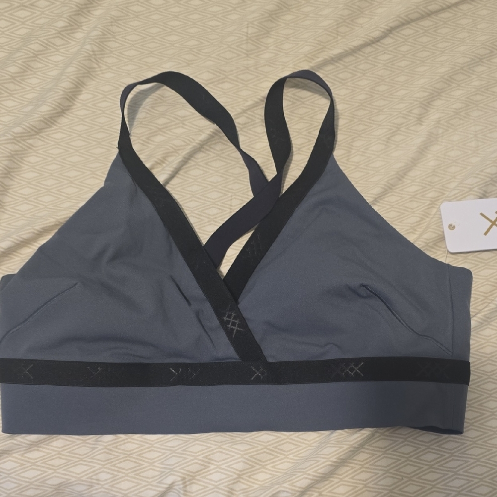 RHONE Charcoal and Black Sports Bra